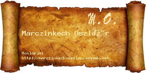 Marczinkech Oszlár névjegykártya
